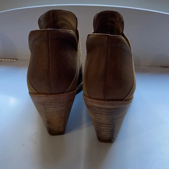 Eileen Fisher Even Booties Tan Brown Leather Ankle Booties Size 7 - Picture 8 of 12